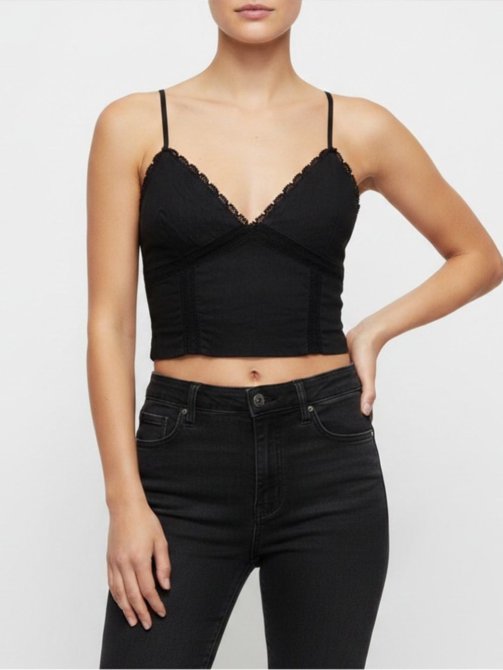 NWT | Jason Wu | Linen Cami Top | Black | Small